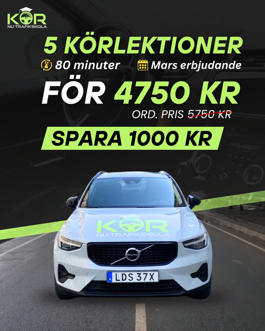 5 körlektioner (80 min)